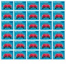 click on this thumbnail for a larger image of the print: 'Stamp &ndash; NSU Spider-blue'
